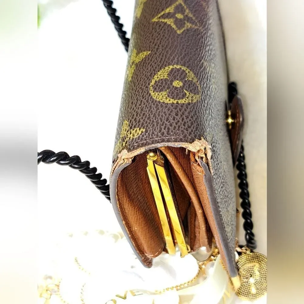 Louis Vuitton Bifold Monogram Kisslock Wallet Authentic WITH COA